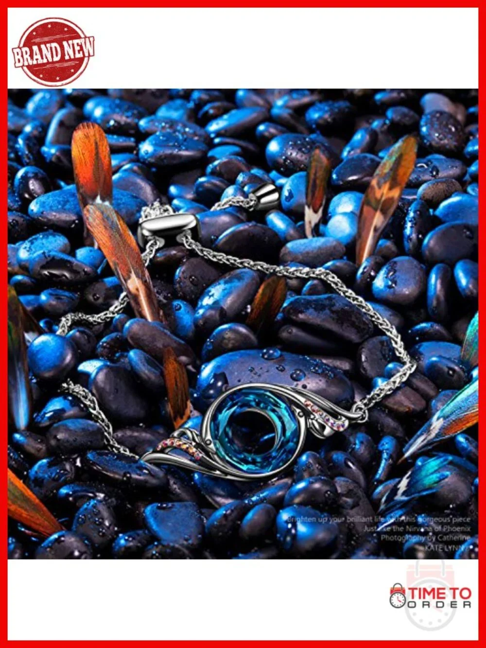 Phoenix Crystal Adjustable Slider Bracelet with Jewelry Box